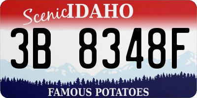 ID license plate 3B8348F