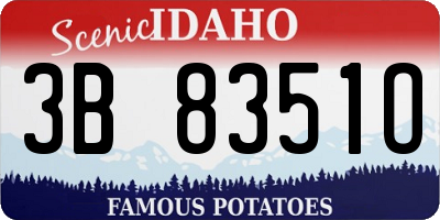 ID license plate 3B8351O