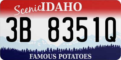 ID license plate 3B8351Q
