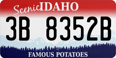 ID license plate 3B8352B
