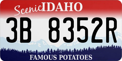 ID license plate 3B8352R