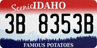 ID license plate 3B8353B