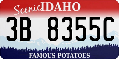 ID license plate 3B8355C