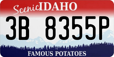 ID license plate 3B8355P