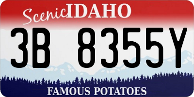 ID license plate 3B8355Y