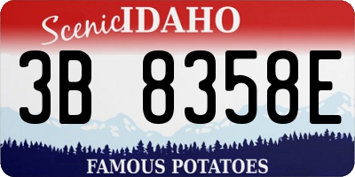 ID license plate 3B8358E