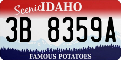 ID license plate 3B8359A
