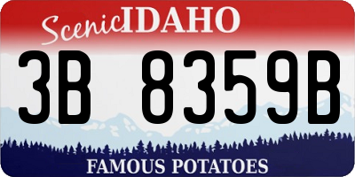 ID license plate 3B8359B