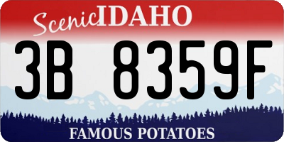 ID license plate 3B8359F