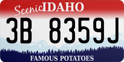 ID license plate 3B8359J