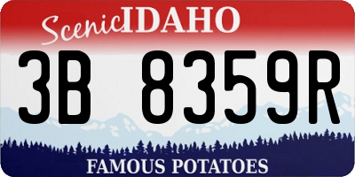 ID license plate 3B8359R