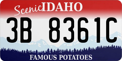 ID license plate 3B8361C