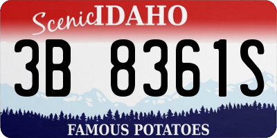 ID license plate 3B8361S