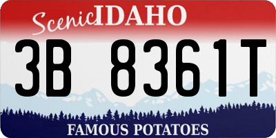 ID license plate 3B8361T