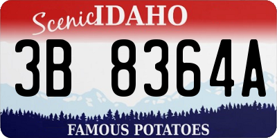 ID license plate 3B8364A