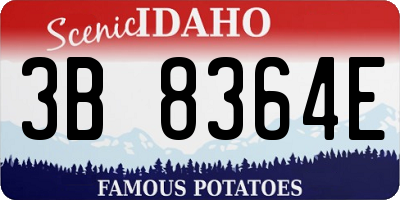 ID license plate 3B8364E