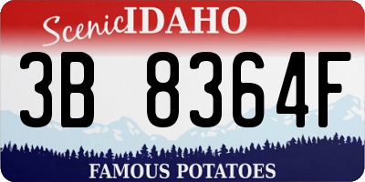 ID license plate 3B8364F
