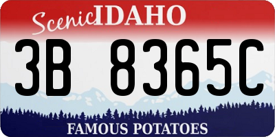 ID license plate 3B8365C