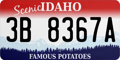ID license plate 3B8367A