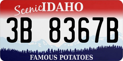 ID license plate 3B8367B