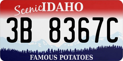 ID license plate 3B8367C