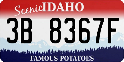 ID license plate 3B8367F