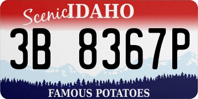 ID license plate 3B8367P