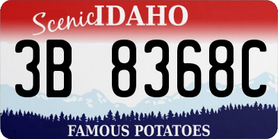 ID license plate 3B8368C