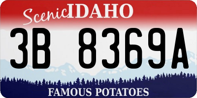 ID license plate 3B8369A