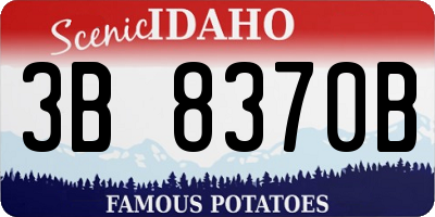 ID license plate 3B8370B