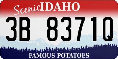 ID license plate 3B8371Q