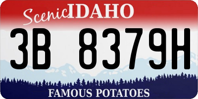 ID license plate 3B8379H