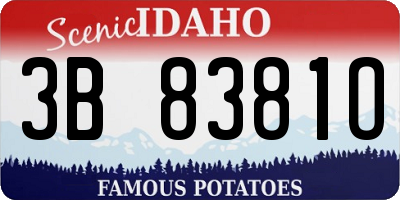 ID license plate 3B8381O