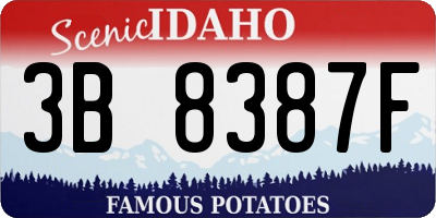 ID license plate 3B8387F