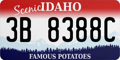 ID license plate 3B8388C