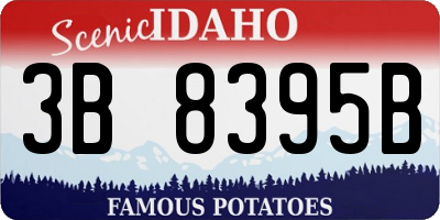 ID license plate 3B8395B