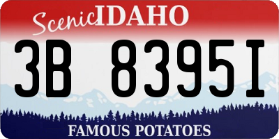ID license plate 3B8395I