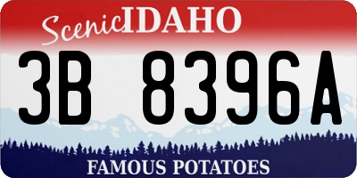 ID license plate 3B8396A