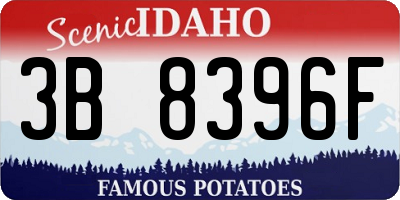 ID license plate 3B8396F