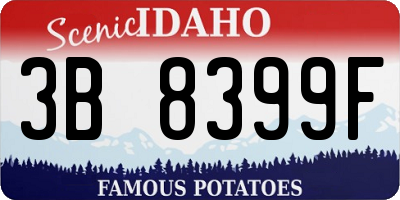 ID license plate 3B8399F