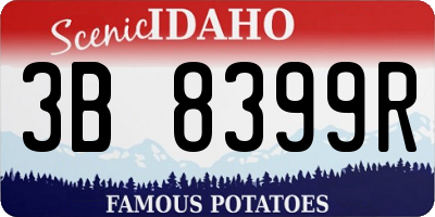 ID license plate 3B8399R
