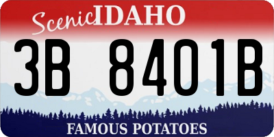 ID license plate 3B8401B