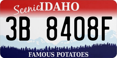 ID license plate 3B8408F
