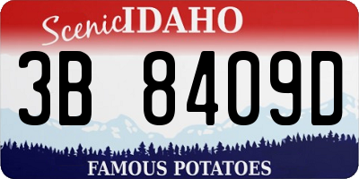 ID license plate 3B8409D