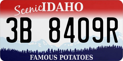 ID license plate 3B8409R