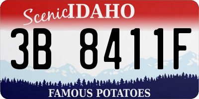 ID license plate 3B8411F