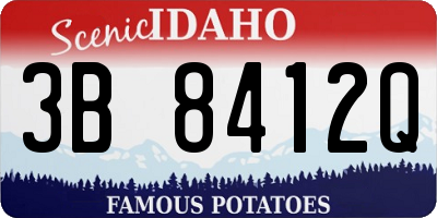ID license plate 3B8412Q