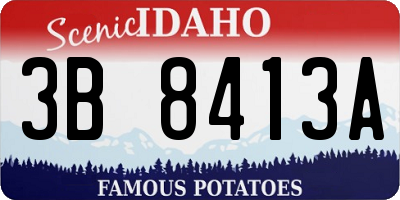 ID license plate 3B8413A