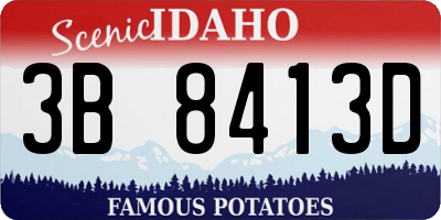 ID license plate 3B8413D