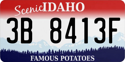 ID license plate 3B8413F